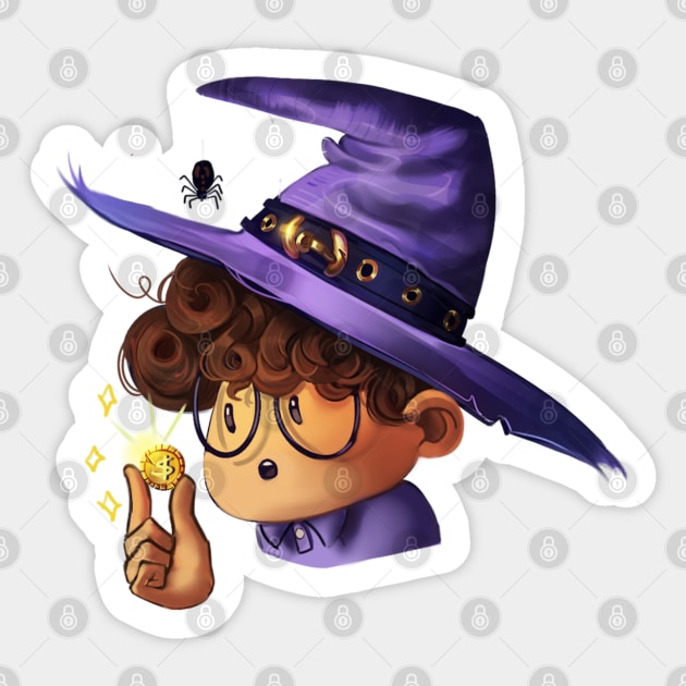 Little wizard Sticker by Isaque25